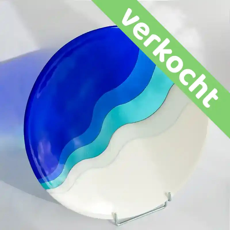 Wave schaal - Blauw | groot - Sold