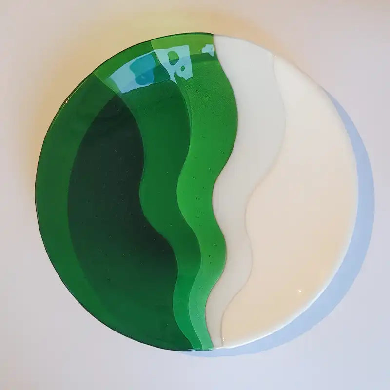 Wave schaal - Groen wit