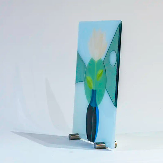Unique Glass Artwork – Flower in Vase