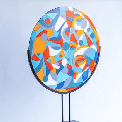 5 Faces: Uniek Handgemaakt Glaskunstwerk dat Licht en Vorm Samenbrengt - VERKOCHT