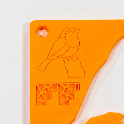 FritForm Roodborst op stam – 200×200mm dikte 7mm