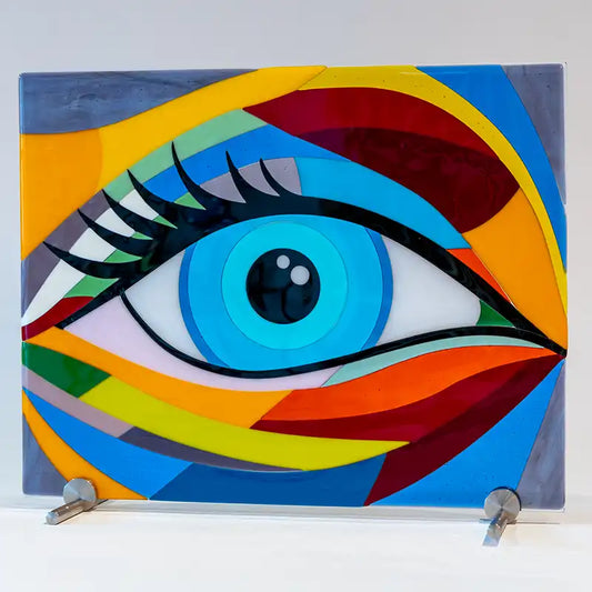 The Eye V3 – Unique Glass Artwork in Bright Colors
