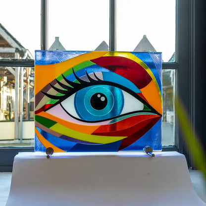 The Eye V3 – Unique Glass Artwork in Bright Colors