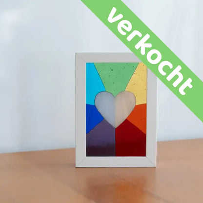 Hartje van glas - Multi color - Sold