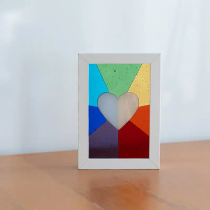 Hartje van glas - Multi color - Sold