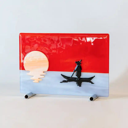 Japanse visser - handgemaakte glaskunst