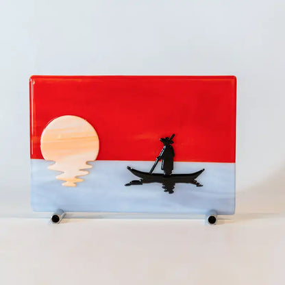 Japanse visser - handgemaakte glaskunst