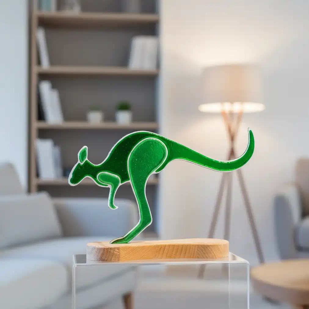 Kangoeroe op houten voet