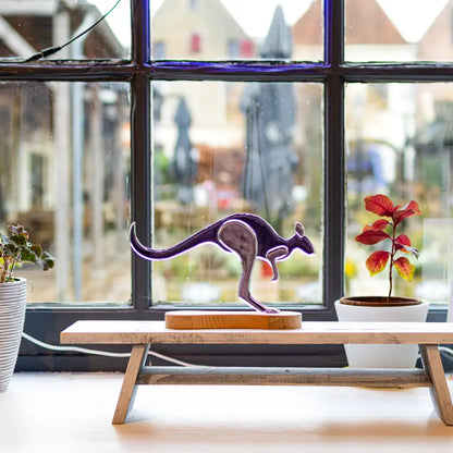 Kangoeroe op houten voet