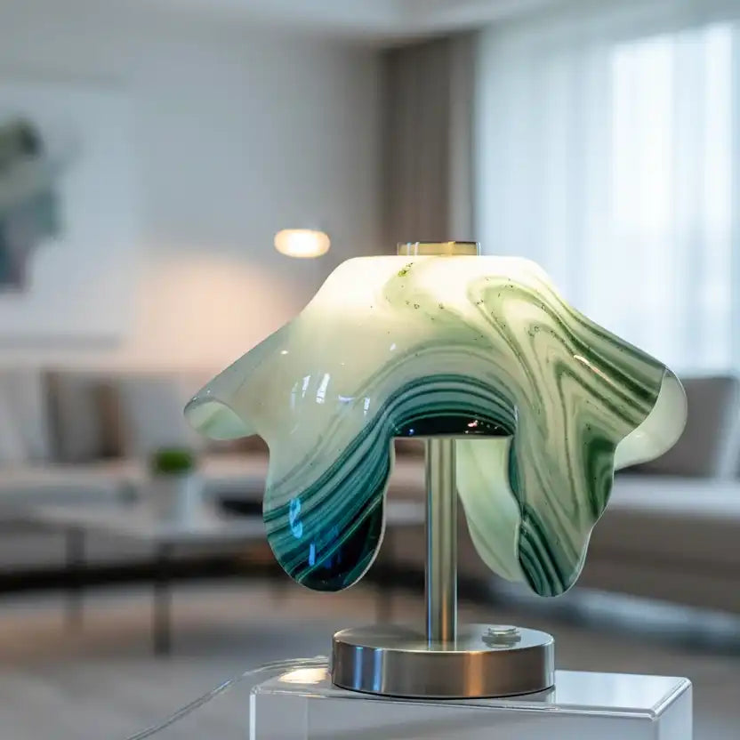 Lamp - Groen wit gestreept