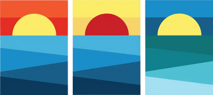 Zonsondergang sjabloon glaskunst - 13x18cm | 5.1x7Inch - Niveau 1