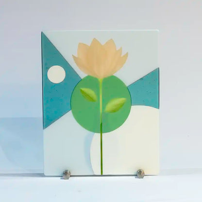 Uniek Glaskunstwerk – Bloem in Vaas