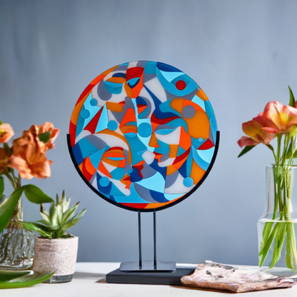 5 Faces: Uniek Handgemaakt Glaskunstwerk dat Licht en Vorm Samenbrengt - VERKOCHT